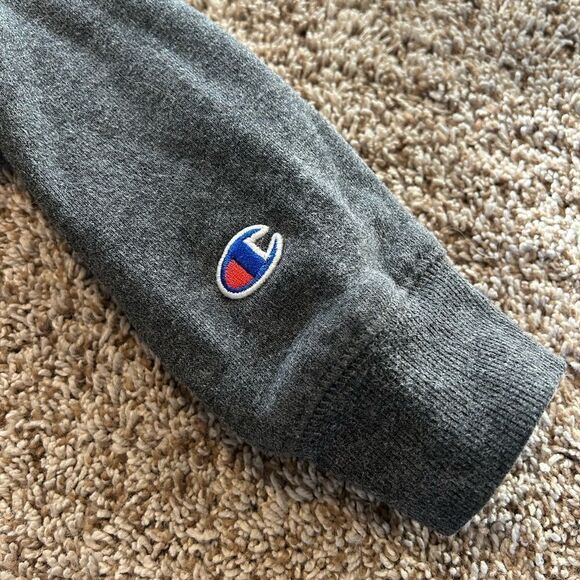 Champion Boys Hoodie Small Gray Spellout Logo Pullover Casual - Picture 5 of 7